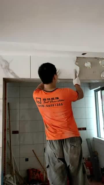 干挂瓷砖视频